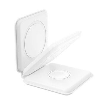 2v1 Bezdrátová nabíječka a dokovací stanice MagSafe pro Apple iPhone, Apple Watch, AirPods (7.série) bílá