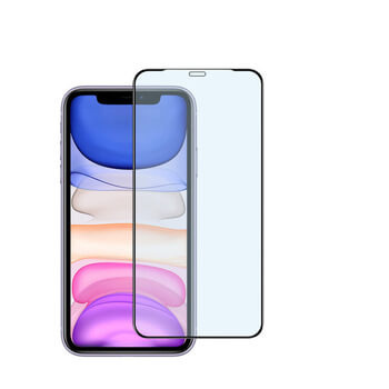 3x 3D ochranné tvrzené sklo Anti-Blue Light pro Apple iPhone 13 - modré