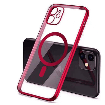 MagSafe silikonový kryt pro Apple iPhone 13 Pro - červený