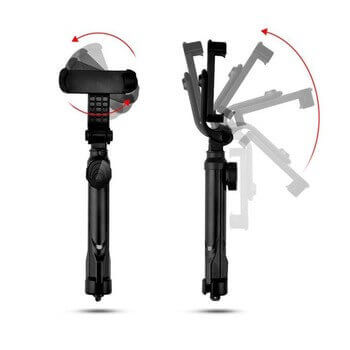 BEZDRÁTOVÁ teleskopická selfie tyč monopod s ovládáním 100 cm - černá rukojeť