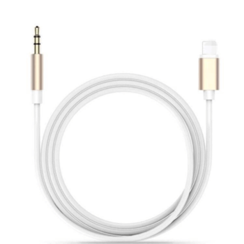 Audio Jack propojovací kabel AUX redukce s Lightning konektorem zlatý