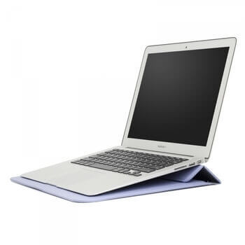 2v1 Pouzdro s magnetem a stojánkem z ekokůže pro Apple MacBook Air 13,6" (2022, M2) - fialové