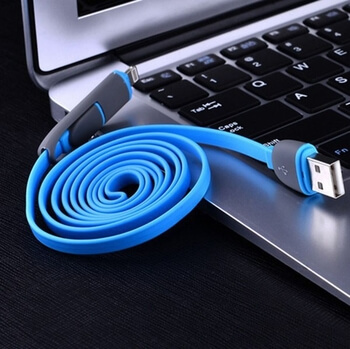 2v1 Multifunkční USB kabel Apple Lightning + Micro USB - růžový