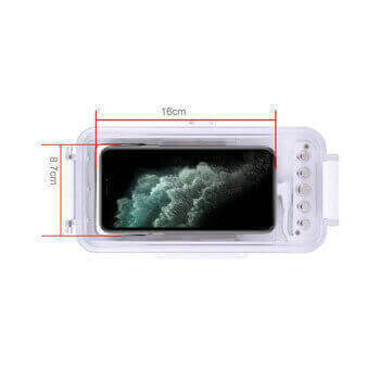 Vodotěsné pouzdro pro profesionální potápění a šnorchlování až do 40 metrů pro iPhone 14 Plus - bílé