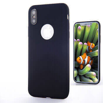 Silikonový matný obal s výřezem pro Apple iPhone 14 Pro Max - černý