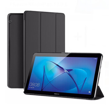 2v1 Smart flip cover + zadní plastový ochranný kryt pro Huawei MatePad Pro (MRX-W09) - červený