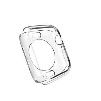 Ultratenký silikonový obal pro chytré hodinky Apple Watch SE 44 mm (2022) - průhledný