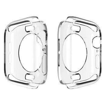Ultratenký silikonový obal pro chytré hodinky Apple Watch SE 40 mm (2022) - průhledný