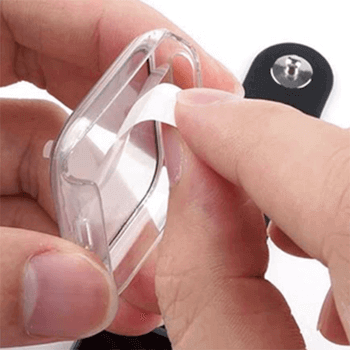 2v1 Kryt s ochranným sklem na Apple Watch SE 40 mm (2022) - stříbrný