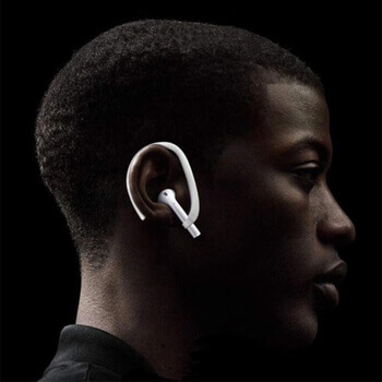 Ušní silikonové držáky háčky proti vypadnutí za ucho pro Apple AirPods Pro (2.generace) - bílé