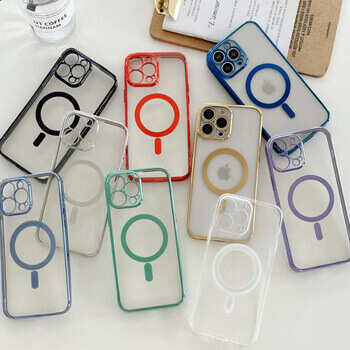 MagSafe silikonový kryt pro Apple iPhone 14 Pro - světle zelený