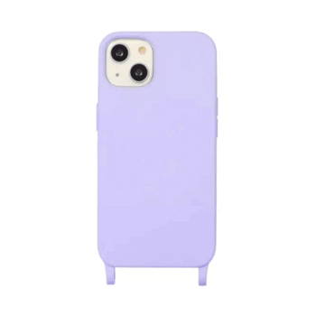 Gumový ochranný kryt se šňůrkou na krk pro Apple iPhone 6/6S - fialový