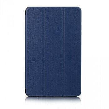 2v1 Smart flip cover + zadní plastový ochranný kryt pro Lenovo M8 (8505F/8705F) - tmavě modrý