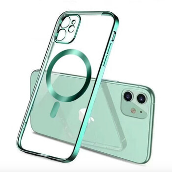 MagSafe silikonový kryt pro Apple iPhone SE (2022) - světle zelený
