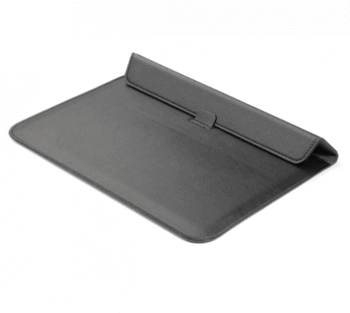 2v1 Pouzdro s magnetem a stojánkem z ekokůže pro Apple MacBook Pro 13,3" (2022,M2) - černé