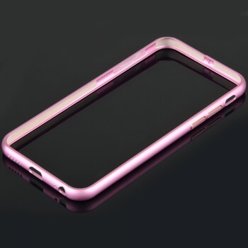 Ochranný hliníkový rámeček BUMPER pro Apple iPhone 6/6S - světle růžový