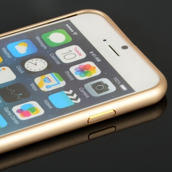 Ochranný hliníkový rámeček BUMPER pro Apple iPhone 6/6S - tmavě růžový
