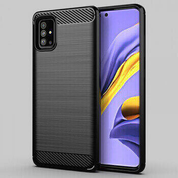 Ochranný silikonový obal karbon pro Samsung Galaxy A23 4G - černý