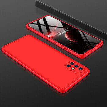 Ochranný 360° celotělový plastový kryt pro Samsung Galaxy A23 4G - červený