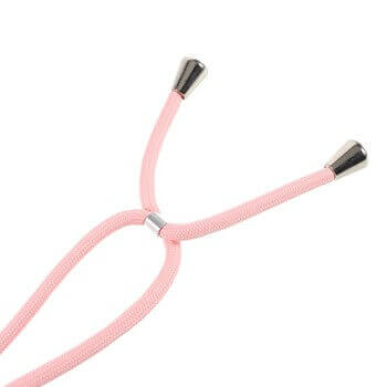 Gumový ochranný kryt se šňůrkou na krk pro Samsung Galaxy A52 A525F - světle růžový