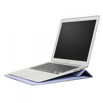 2v1 Pouzdro s magnetem a stojánkem z ekokůže pro Apple MacBook Pro 14" (2023, M2 Pro, M2 ) - fialové