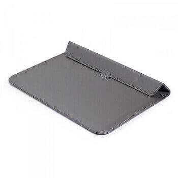 2v1 Pouzdro s magnetem a stojánkem z ekokůže pro Apple MacBook Pro 14" (2023, M2 Pro, M2 ) - šedé