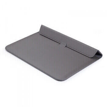 2v1 Pouzdro s magnetem a stojánkem z ekokůže pro Apple MacBook Pro 16" (2023, M2 Pro, M2 Max) - šedé
