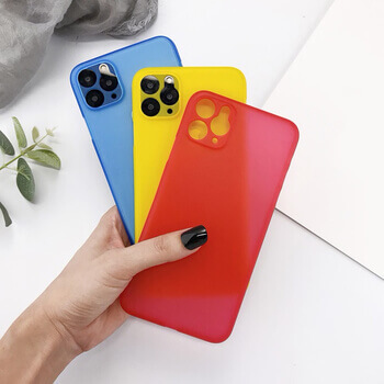 Ultratenký plastový kryt pro Apple iPhone 12 - tmavě modrý