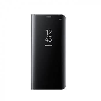 Zrcadlový plastový flip obal pro Xiaomi Redmi Note 11 - černý