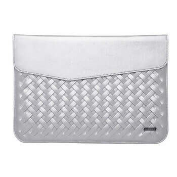 Luxusní obal z ekokůže pro Apple MacBook Air 15,3" (2023, M2) - stříbrný