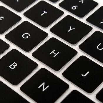 Silikonový ochranný obal na klávesnici EU verze pro Apple MacBook Air 15,3" (2023, M2) - černý