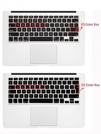 Silikonový ochranný obal na klávesnici EU verze pro Apple MacBook Air 15,3" (2023, M2) - průhledný