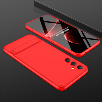 Ochranný 360° celotělový plastový kryt pro Xiaomi Redmi Note 12 4G - červený
