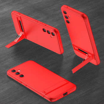 Ochranný 360° celotělový plastový kryt pro Xiaomi Redmi Note 12 4G - červený