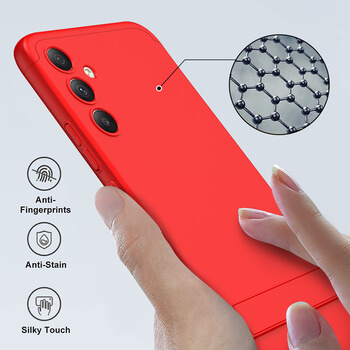Ochranný 360° celotělový plastový kryt pro Xiaomi Redmi Note 12 4G - červený