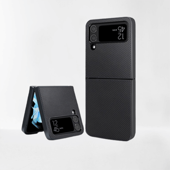Ochranný plastový obal karbon pro Samsung Galaxy Z Flip4 5G F721B - černý