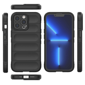 Protiskluzový silikonový ochranný kryt pro Apple iPhone 12 Pro - černý