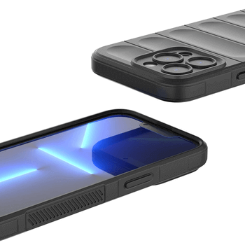 Protiskluzový silikonový ochranný kryt pro Apple iPhone 12 Pro - černý