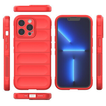 Protiskluzový silikonový ochranný kryt pro Apple iPhone 14 Plus - červený