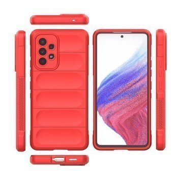 Protiskluzový silikonový ochranný kryt pro Samsung Galaxy S21 G991B - červený