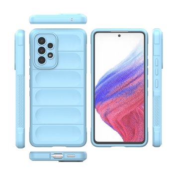 Protiskluzový silikonový ochranný kryt pro Samsung Galaxy A12 A125F - světle modrý