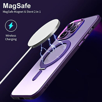 Plastový obal MagSafe se stojánkem pro Apple iPhone 12 Pro - bílý