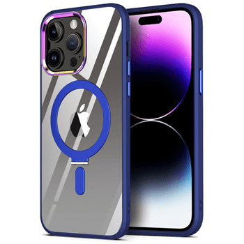 Plastový obal MagSafe se stojánkem pro Apple iPhone 13 Pro Max - tmavě modrý