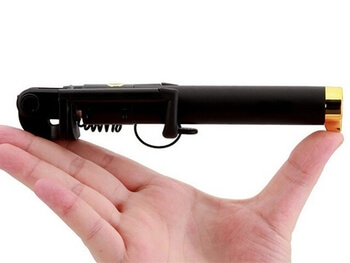 Teleskopická Selfie tyč monopod s ovládáním 78 cm a Jack konektorem - růžová rukojeť