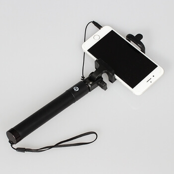 Teleskopická Selfie tyč monopod s ovládáním 78 cm a Jack konektorem - růžová rukojeť