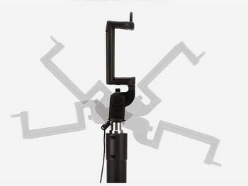 Teleskopická Selfie tyč monopod s ovládáním 78 cm a Jack konektorem - stříbrná rukojeť