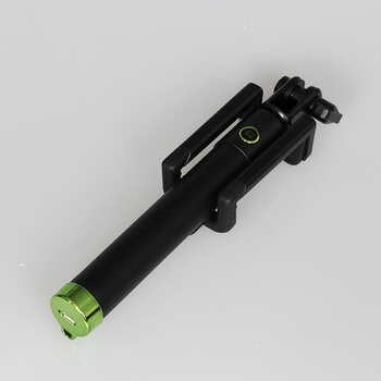 BEZDRÁTOVÁ teleskopická selfie tyč monopod s ovládáním 80 cm - zelená rukojeť