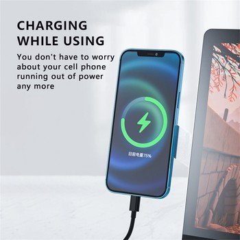 Magnetický držák na telefon k notebooku - tmavě modrý