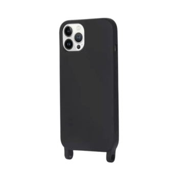 Gumový ochranný kryt se šňůrkou na krk pro Xiaomi Redmi Note 11 - černý