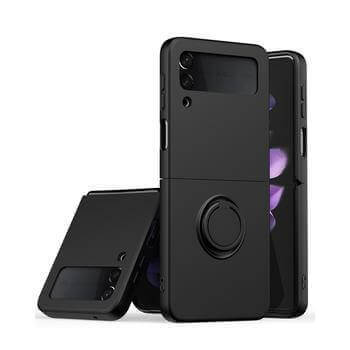 Silikonový ochranný obal s držákem na prst Samsung Galaxy Z Flip5 5G - černý